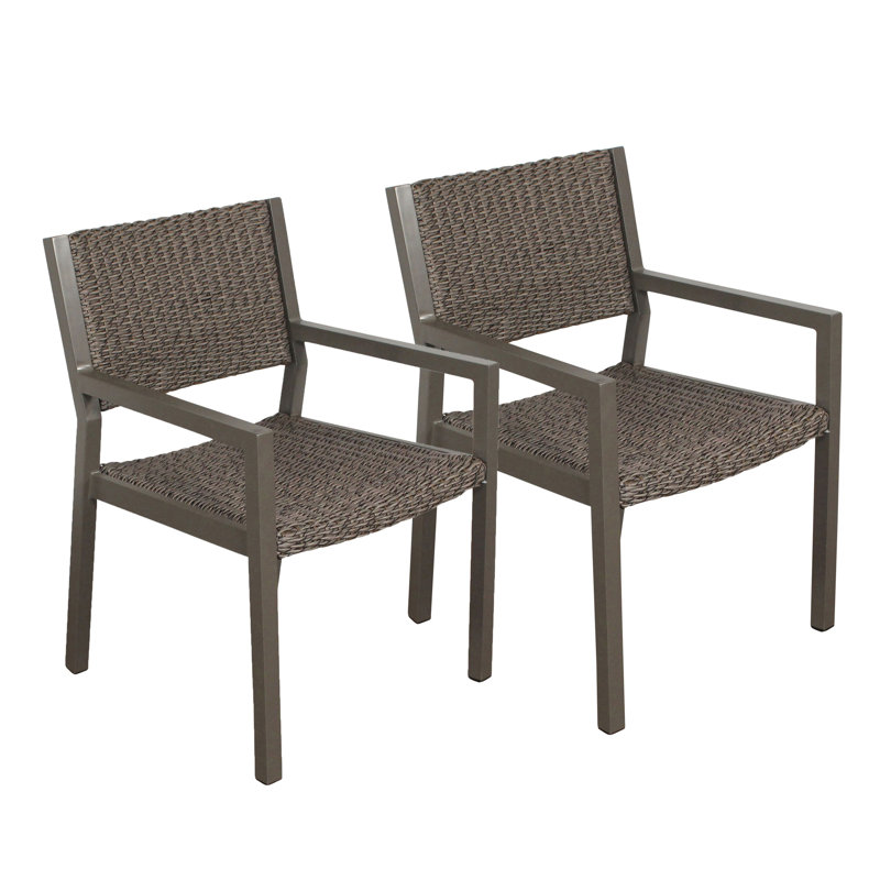 Premium All-Weather Wicker Outdoor Dining Armchair with Cushion