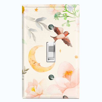 Plaque murale mignonne avec interrupteur à bascule 1 lumière