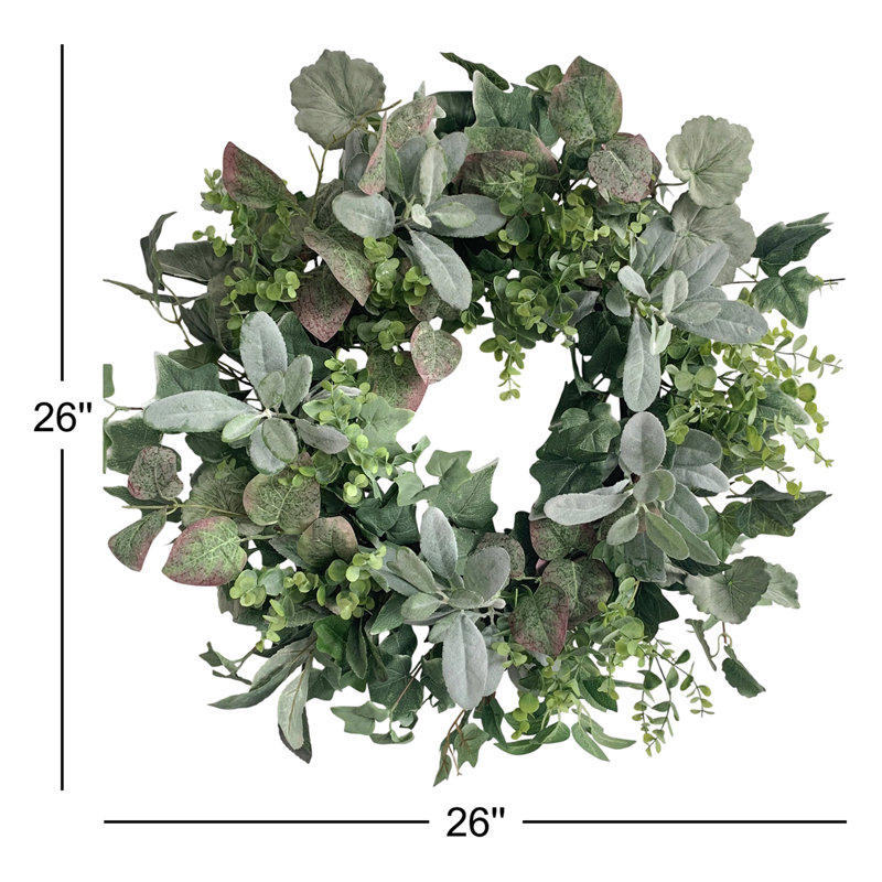Grande couronne de verdure 26 po pour porte d'entrée