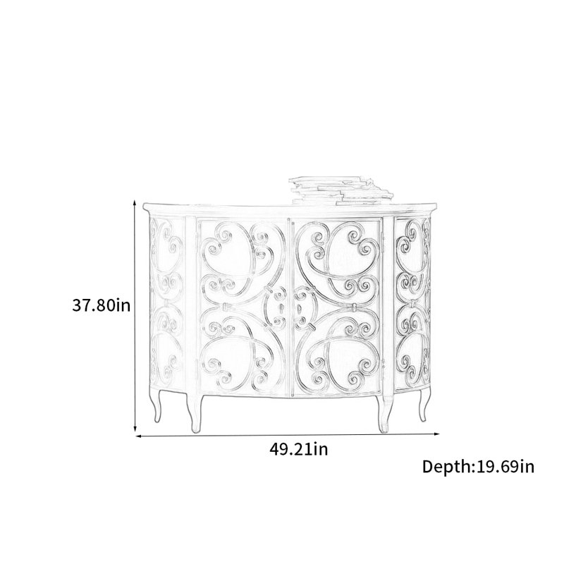 Buffet semi-circulaire nouveau classique