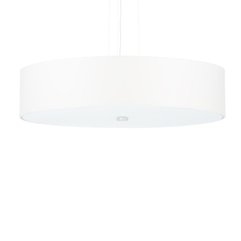 Cahoon 5 - Light Shaded Pendant, White, 110cm H x 50cm W x 50cm D