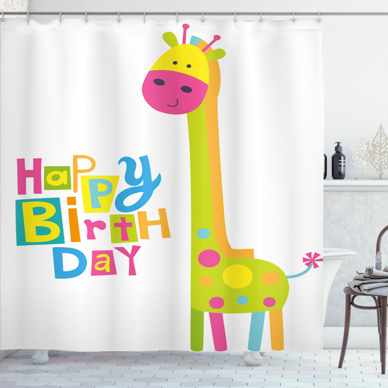 Shower Curtain with Hooks Included, 84" H x 69" W