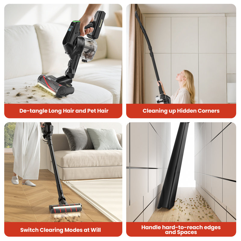 Aspirateur sans fil à main léger Cordless Aspirateur, Gris