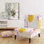 Fauteuil de chambre rembourré à motif jaune