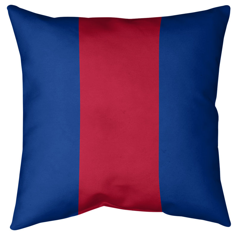 Coussin intérieur/extérieur pour le football buffalo, 18 po x 18 po, Bleu / Rouge