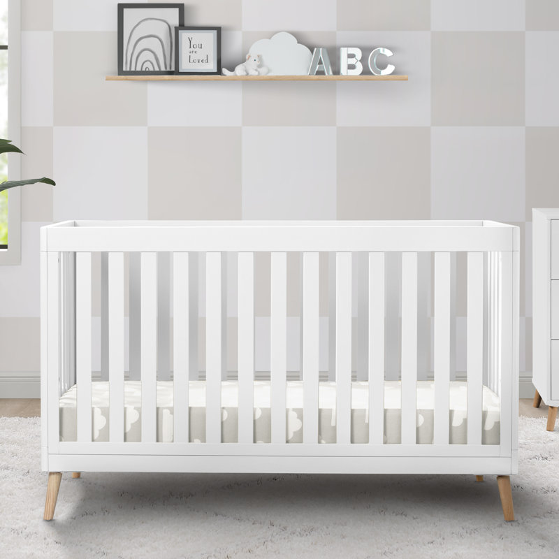 Lit de bébé convertible 4-en-1 Essex, Blanc Bianca, Lit à barreaux