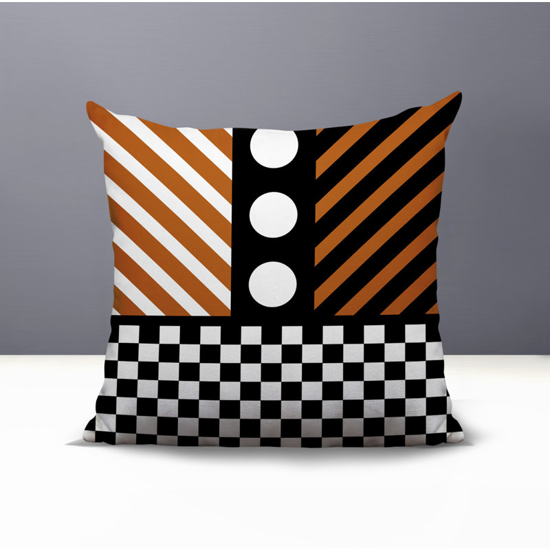 Coussin Brixa, Carré 18 po, Orange