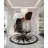 1-Light Chandelier With A White Acrylic Shade