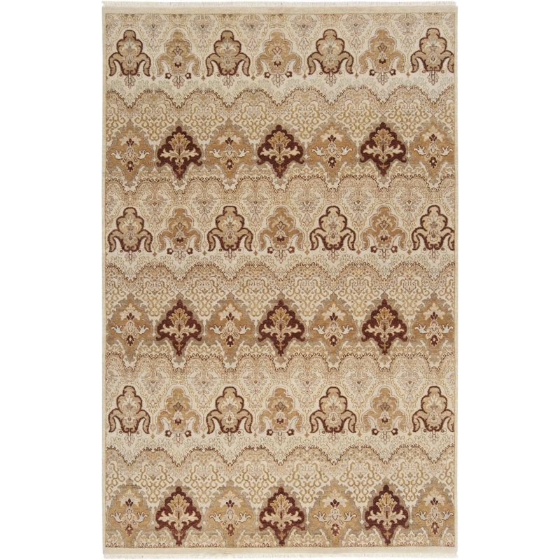 Teny Wool Oriental Indoor Rug, Rectangle 5'6" x 8'6"
