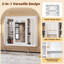 Armoire de salle de bain avec miroir, armoire à pharmacie murale avec 4 tablettes, armoire de rangement avec miroir