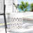 Outdoor Metal Side Table - Large, White, With Elegant Iron Cut Design Modern Table, Construction Frame-187944406