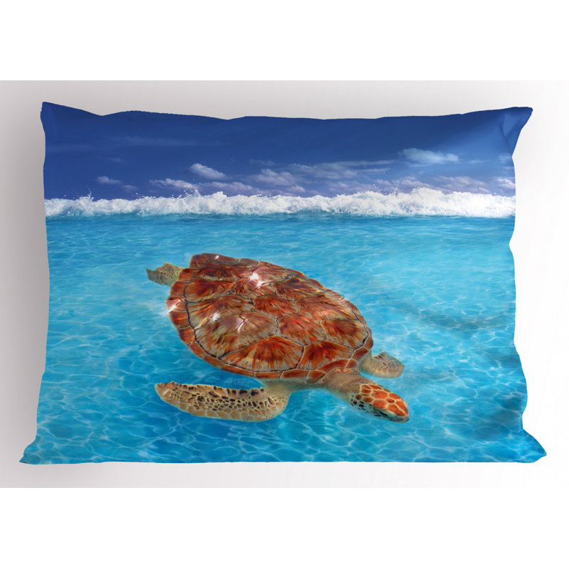 Turtle Polyester Sham Set, King