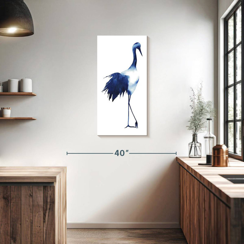 Ink Drop Crane I, 36" H x 18" W