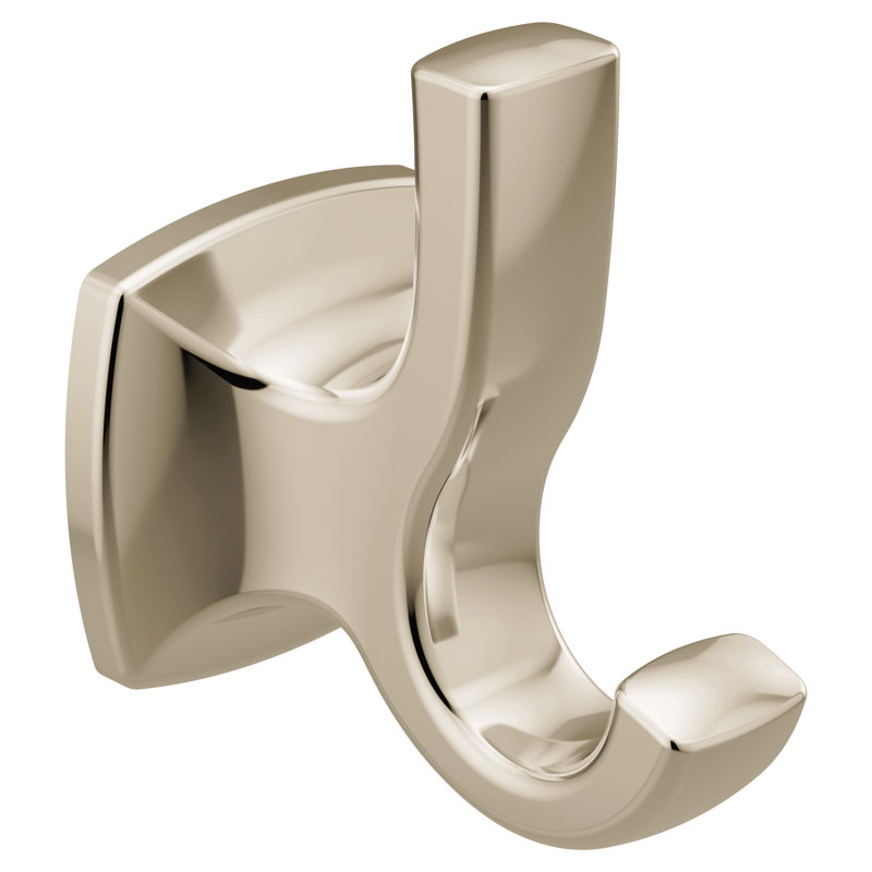 Voss Wall Mounted Robe Hook, Polished Nickel