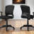 Brass Adjustable Height Polyester Office Chair, Black 39.10'' H X 23.52'' W X 23.52'' D