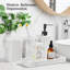 Ensemble d'accessoires de salle de bain, ensemble d'accessoires de salle de bain 4 pièces, distributeur de savon, porte-brosse à dents, ensemble de support Cotton Swab, ensembles de salle de bain complets, ensemble de lavabo pour décor moderne, blanc-608696147