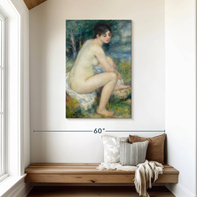 Leisha, femme nue dans un paysage, H 45 po x l 30 po