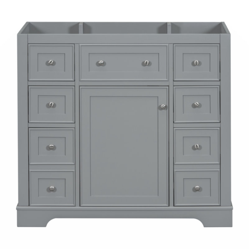 Base de meuble-lavabo simple 35,6 po seulement, Gris