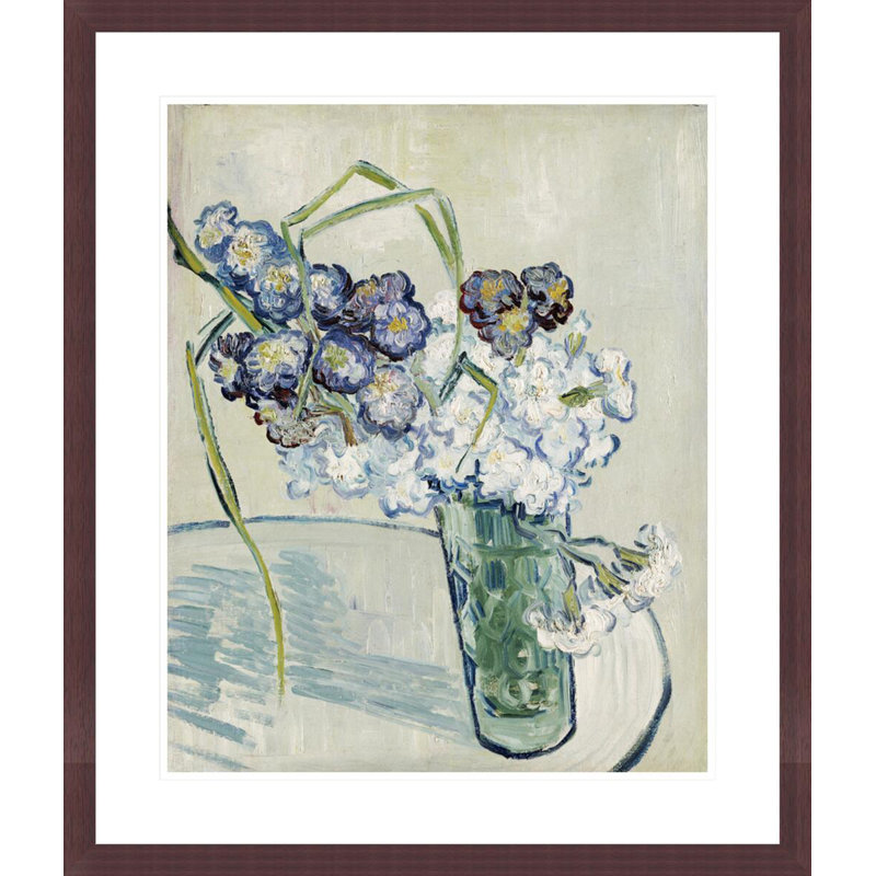 «Still Life Vase of Carnations» par Vincent van Gogh, impression giclée encadrée, H 27,53 po x l 23,5 po