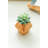 4.5'' Faux Succulent Plant in Wood Decorative Vase