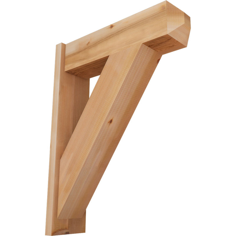 Artisan traditionnel en bois rustique, Cèdre rouge occidental l 7 1/2 po (lisse), P 26 po x H 34 po