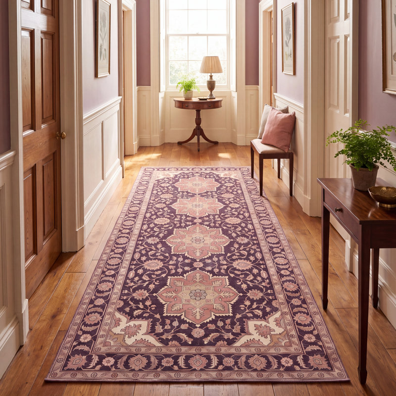 Tapis Copper2 traditionnel persan audacieux, de couleur or, rose, gris, ivoire, lavable à la machine, antidérapant, à poils courts, pour l'intérieur et l'extérieur, adapté aux animaux domestiques, idéal pour le salon, la chambre, la salle à manger, l'entrée, le couloir, le bureau.
