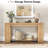 62 Inch Extra Long Console Table with Storage, Farmhouse Wood Entryway Table with Thickened Base, Narrow Entryway Accent Table for Living Room, Hallway, Entrance-1664001739