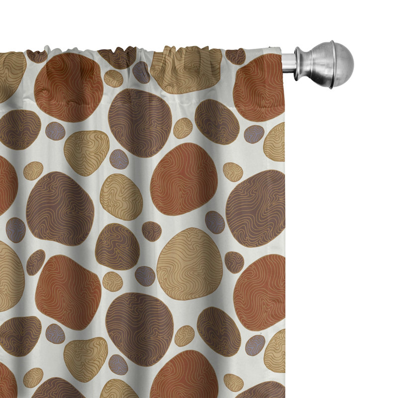 Geometric Semi-Sheer Rod Pocket Sliding Panel, 28" x 84"