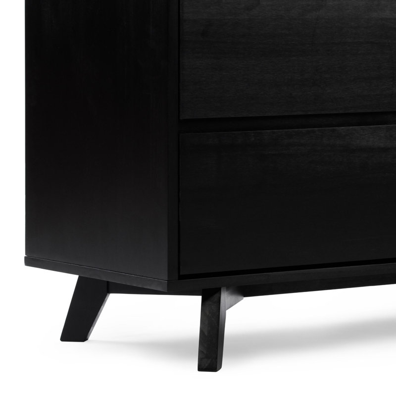 Commode scandinave à 3 tiroirs Lauritzen, Noir, noir, noir, noir