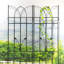 Ensemble de 4 treillis de jardin en métal 71 po x 17,7 po antirouille pour plantes grimpantes