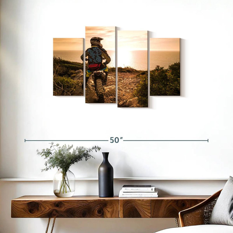 Sireci Dirt Bike Sunset Ride, 22" H x 36" W