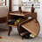 Jahkim Solid Beech Wood Nightstand, Bedside Table w/Open Storage Compartment, Fenced Top, Cable Hole