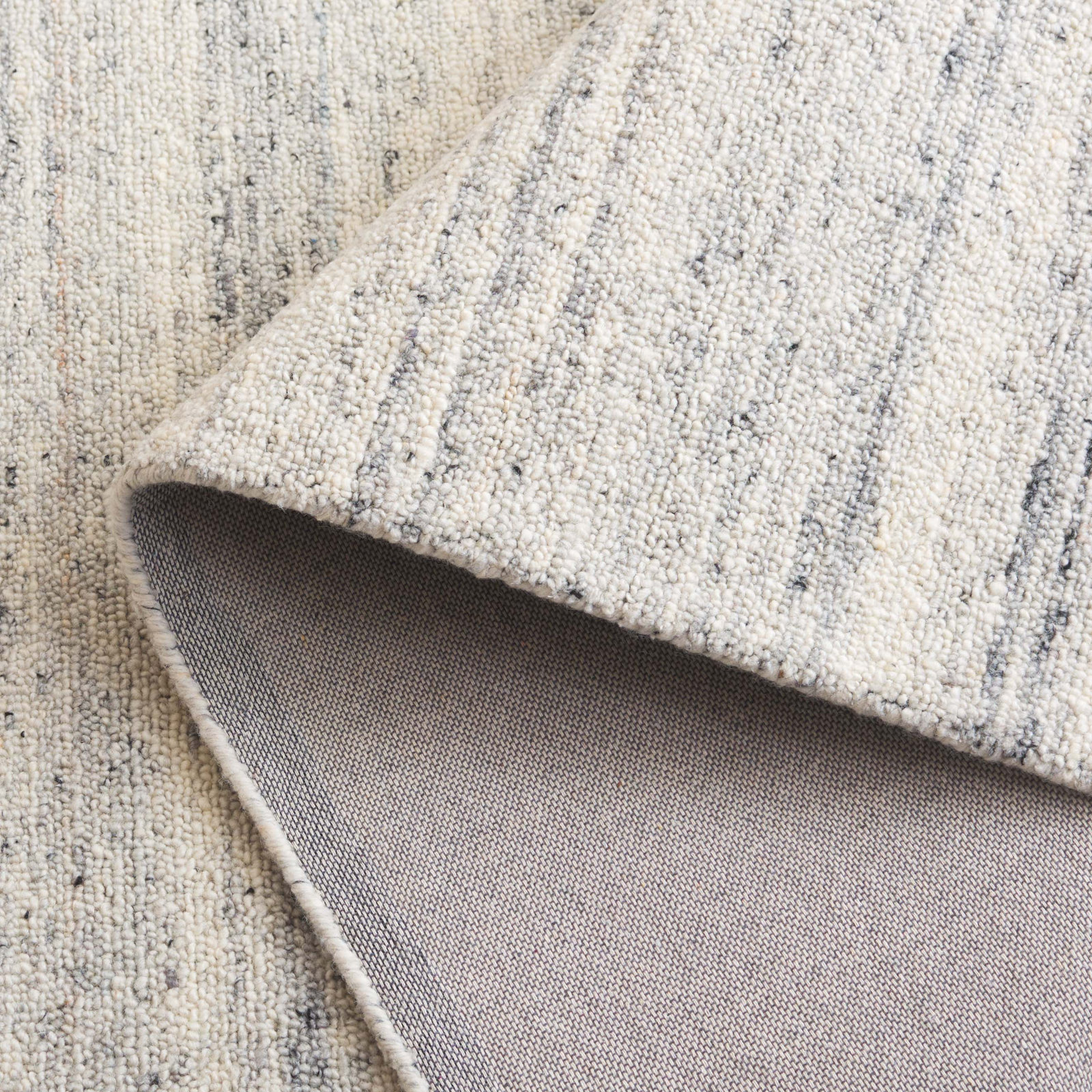 Handmade Light Grey / Beige Rug, Runner 2'3" x 9'
