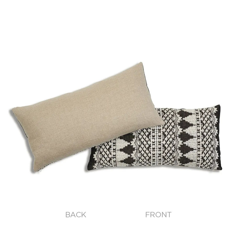 Wentworth Embroidery Pillow, Carbon