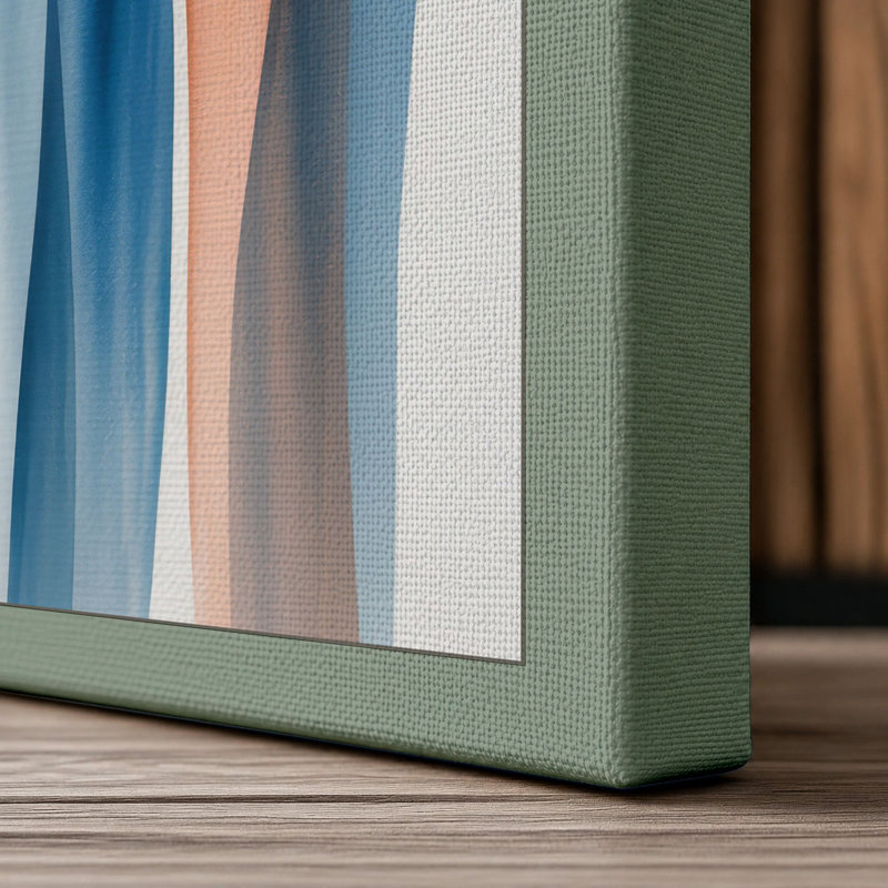 Vertical Reverie Abstract - Wrapped Canvas, 36x24 - 91.4 x 61.0 cm, Sage Border