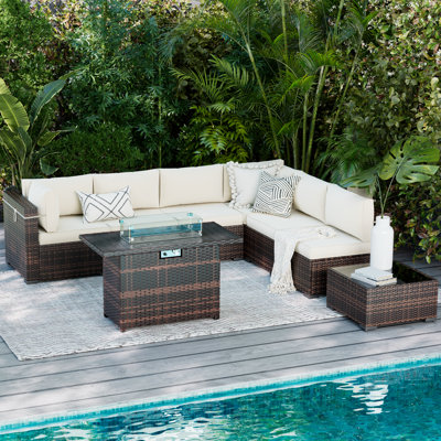 Benboe 6 - Person Patio Conversation Set with Cushions