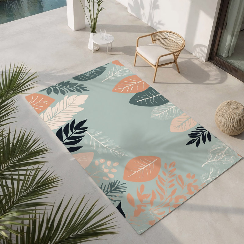 Haven's Bloom Indoor And Outdoor Area Rug, Rectangle 9' x 12'
