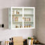 Armoire murale moderne à deux portes avec portes en verre 27,56 po avec trois niveaux de rangement pour le hall d'entrée, la salle de bain et la salle à manger-350773034