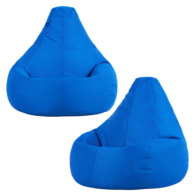 icon Dalton Medium Beanbag Outdoor Black Set of 2, Blue
