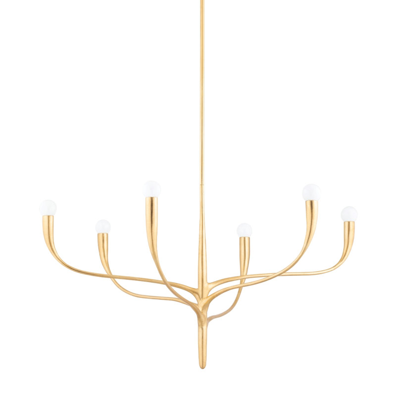 Labra 6 Light Gold Chandelier - Elegant Design