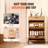 Rattan Shoe Cabinet, Narrow Shoe Storage Organizer with 2 Flip Rattan Drawers & 1 Slide Drawer-1366213660