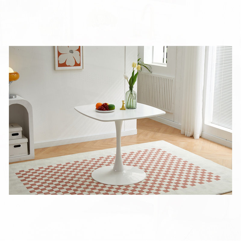 Table de salle à manger 23,62 ", Noir, H 28,93 po x l 23,62 po x P 23,62 po, Noir