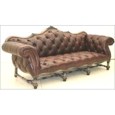 92"" Rolled Arm Sofa -  Old Hickory Tannery, W-519-03-BELACDCHO-FRIVRY-1009-09