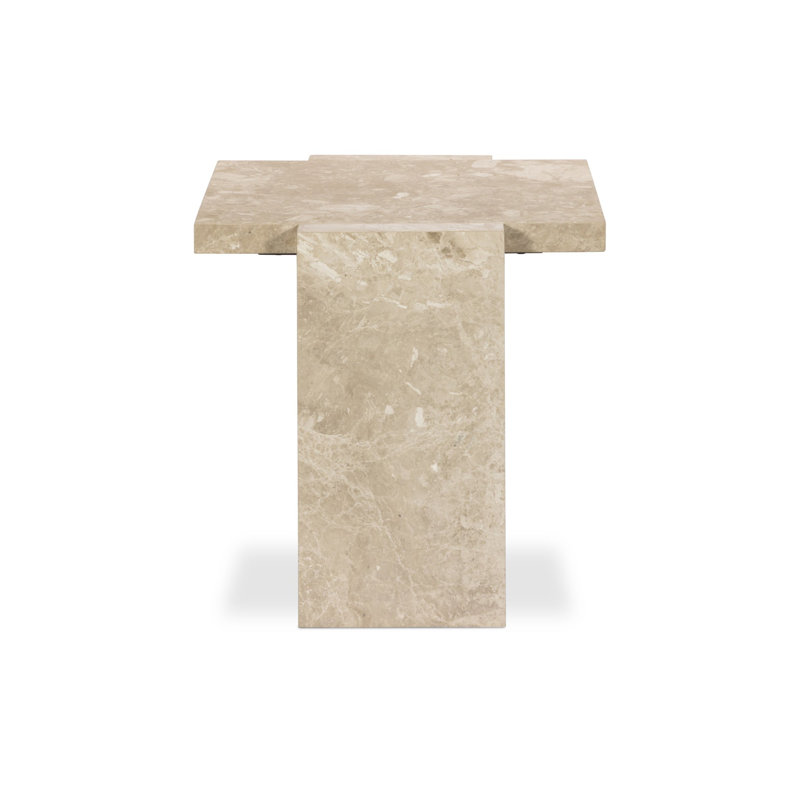 Romano Marble End Table, Lunar Marble