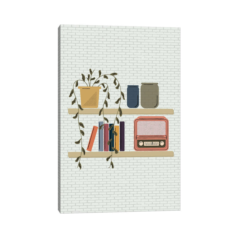 Shelved by Carmen Jabier - Gallery-Wrapped Canvas Giclée on Canvas, No Frame, 20.32 cm H x 30.48 cm W