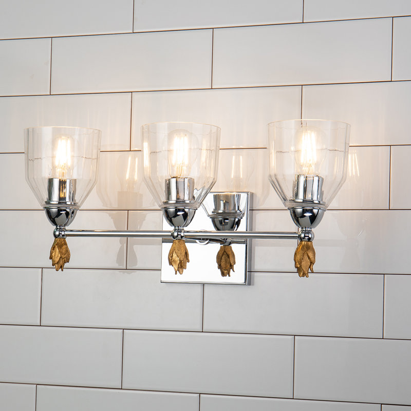 Fun Finial 3 - Light Vanity Light, Chrome/Gold