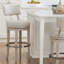 Malibu Swivel Upholstered Stool with Metal Frame-58561798