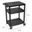 Heavy-Duty Mobile Presentation Cart With 3 Adjustable Shelves For AV Equipment And Office Use