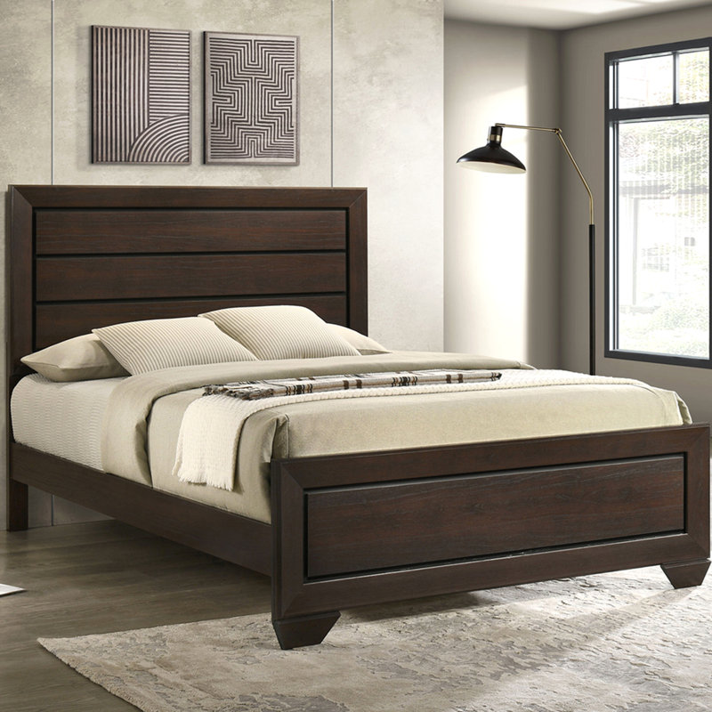Harrison Wood Queen Panel Bed Dark Cocoa