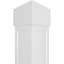Ensemble de colonnes encastrées carrées classiques en PVC avec base standard standard Craftsman-36092069